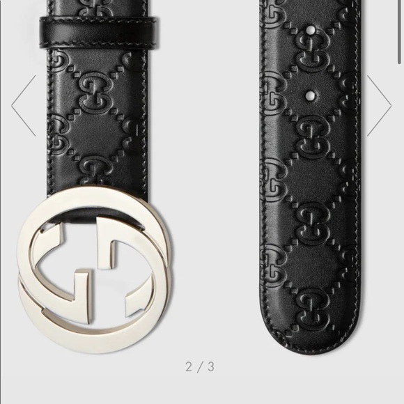 Gucci Signature leather belt Brand new never worn black - Picture 2 of 7